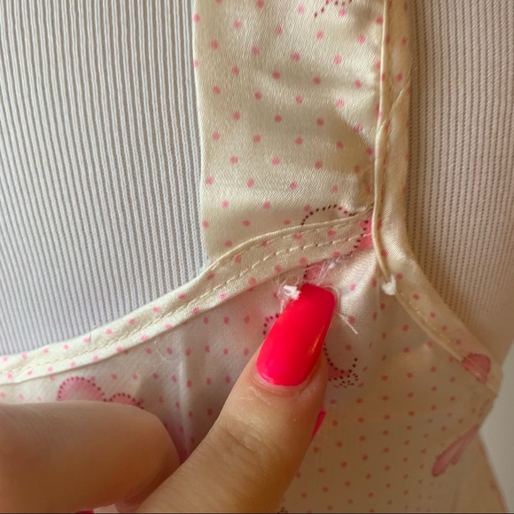 Vintage Valentine’s heart Print Soft Nightgown Slip Pajamas Intimates Lingerie - Picture 5 of 6